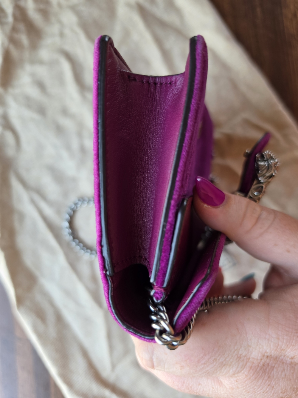 Gucci Dionysus Velvet Super Mini Chain Bag - Picture 11 of 16
